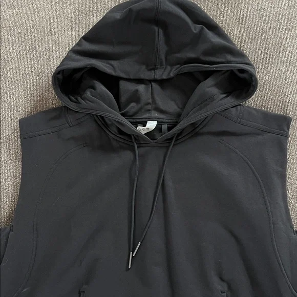 Lululemon Black Sleeveless  Hoodie Size 6 - Picture 3 of 10
